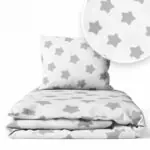 Gultas veļas komplekts 2 daļas, Ankras Grey stars white