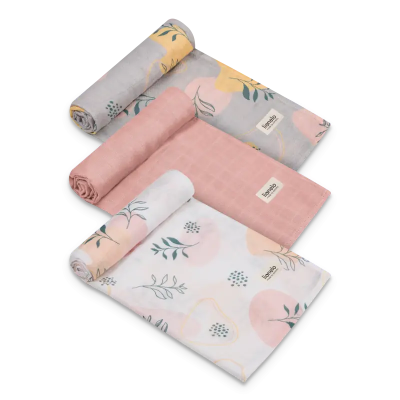 Bambusa autiņu komplekts 3gab., 70x70cm, Bamboo Leaf, Lionelo