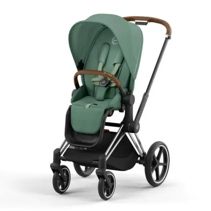 Cybex Priam V4 ratu komplekts 2in1 Leaf Green, Chrome Brown rāmis