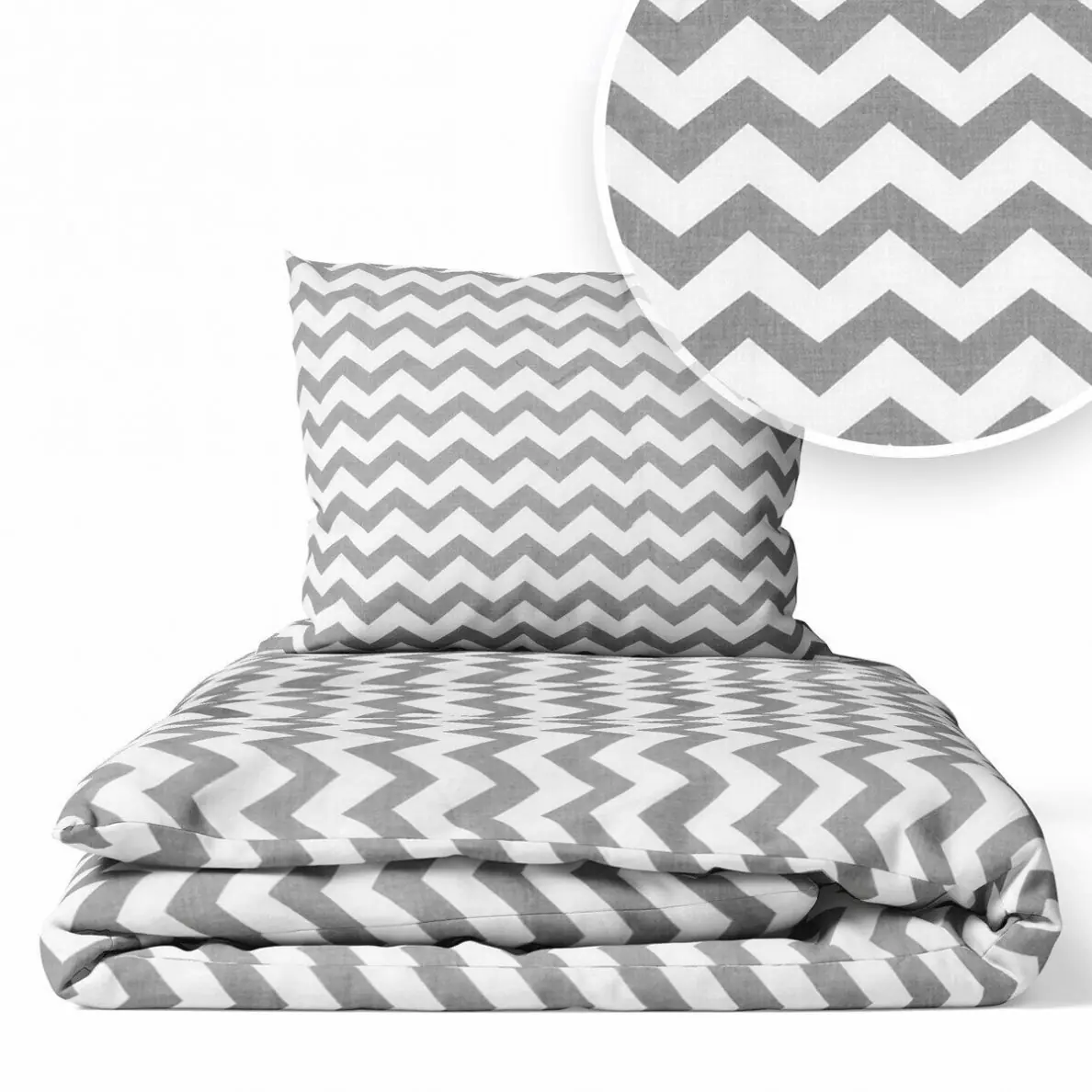 Gultas veļas komplekts 2 daļas, Ankras Grey zigzags