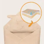 Muslīna dvielis ar kapuci, Lionelo beige cappuccino