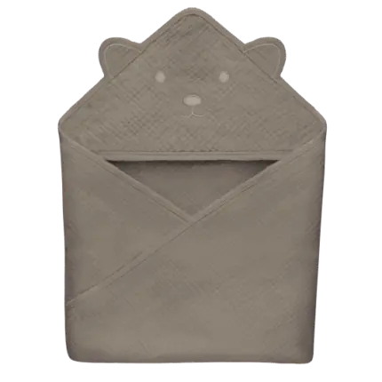 Muslīna dvielis ar kapuci, Lionelo grey sky