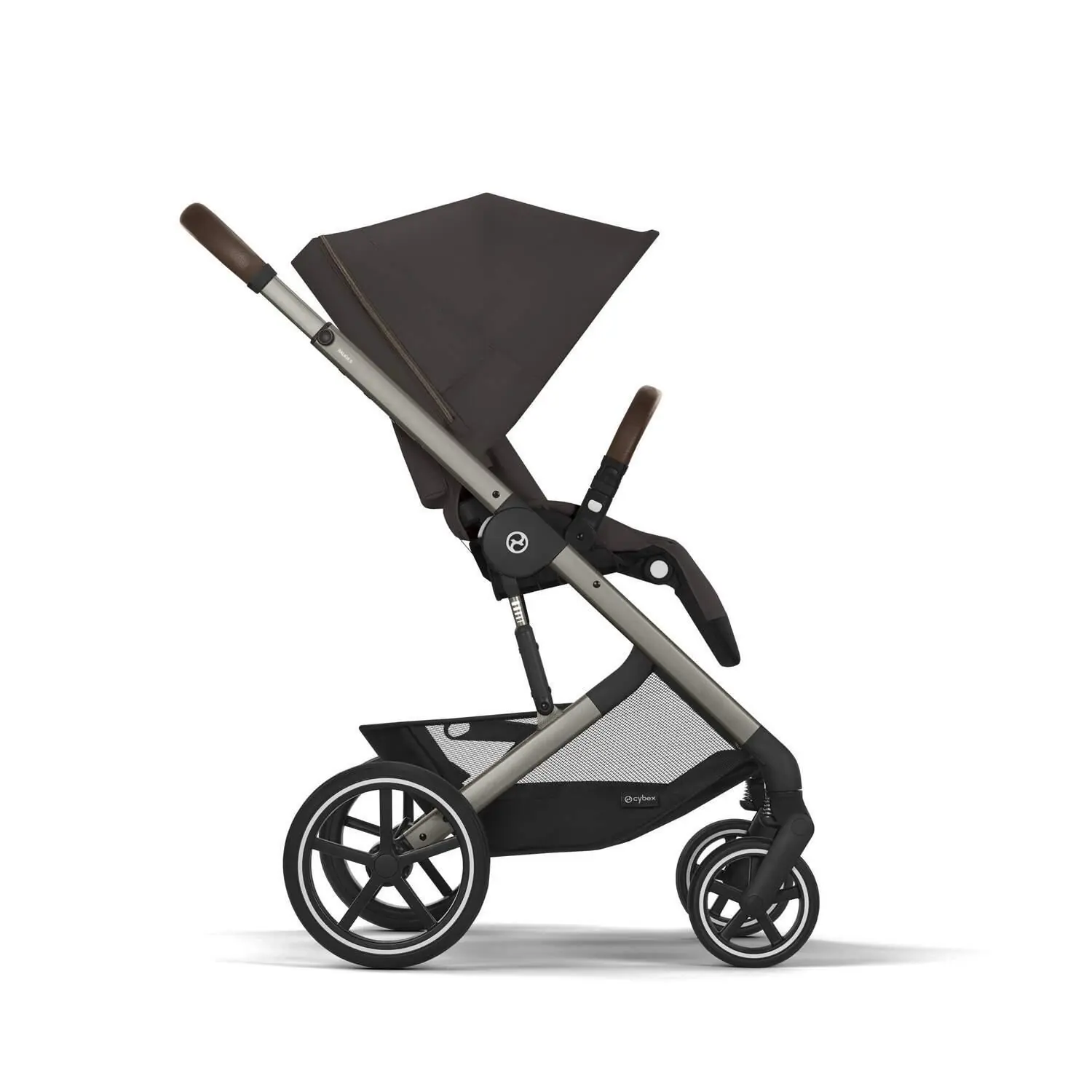 pastaigu rati cybex balios s lux chocolate brown no sāna