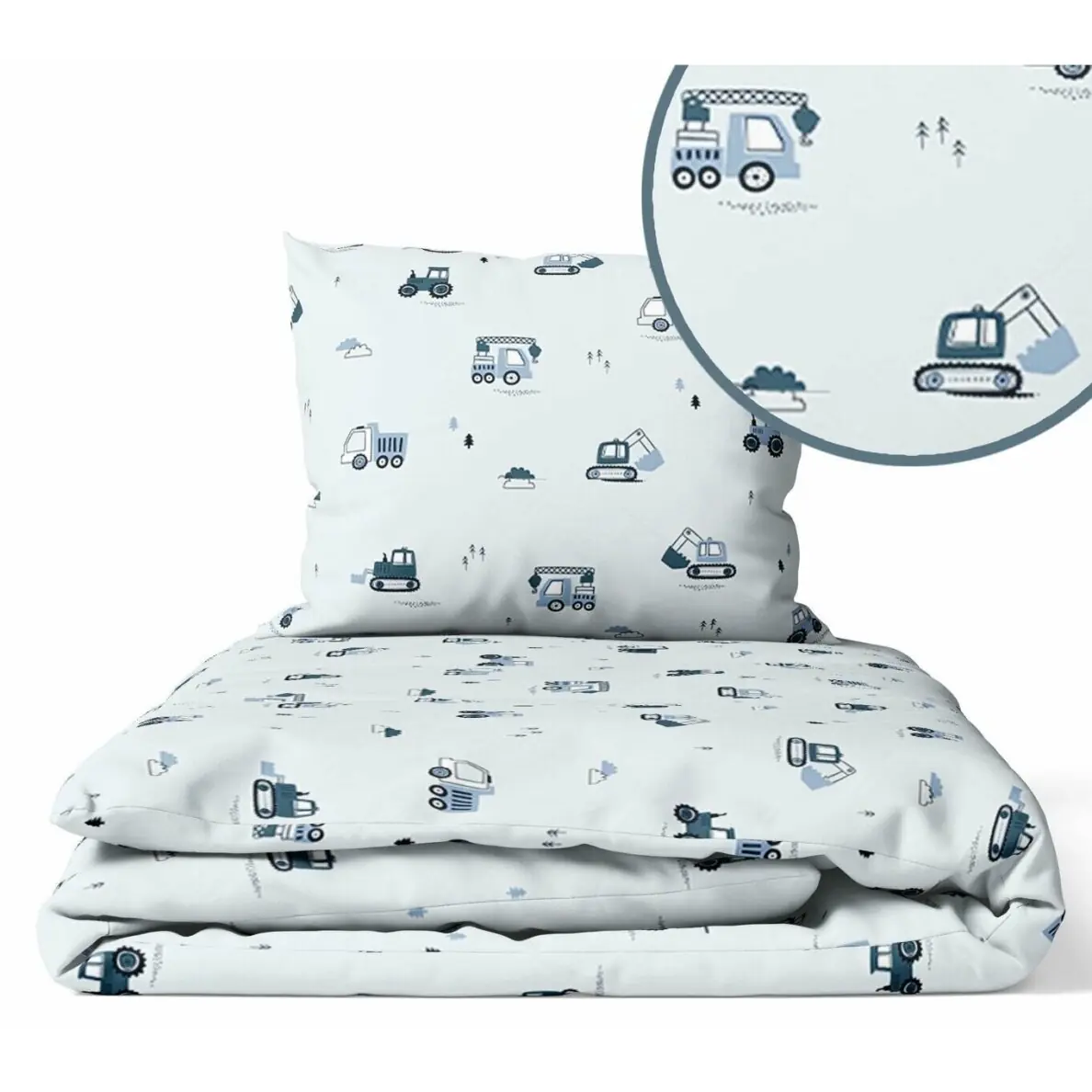 Gultas veļas komplekts 2 daļas, Ankras Excavator blue