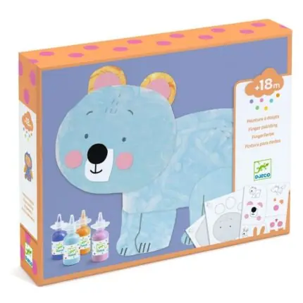 Djeco Krāsošana ar pirkstiņkrāsām - Mīlīgie dzīvnieki kopskats