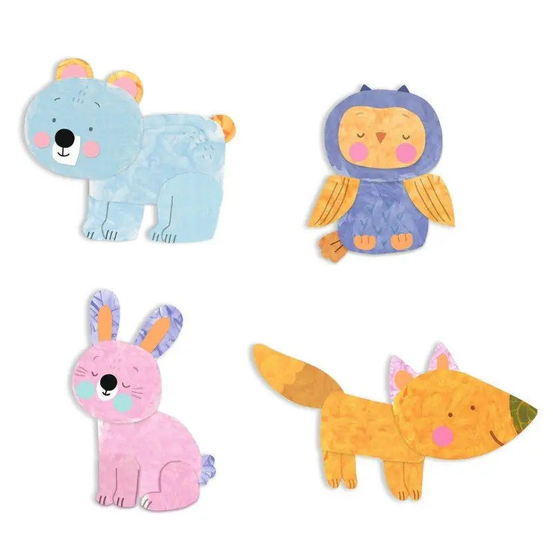 Djeco Krāsošana ar pirkstiņkrāsām - Mīlīgie dzīvnieki 2