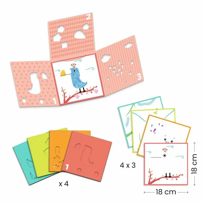 Djeco Krāsošana - 3 trafareti, 1 attēls 2