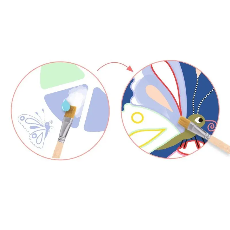 Djeco Krāsošana ar paletēm - Rāpojošie dzīvnieki 1