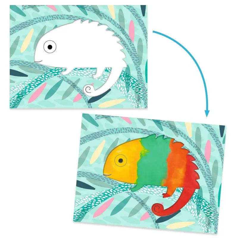 Djeco Krāsošana ar pirkstiņkrāsām - Krāsainās radības 3