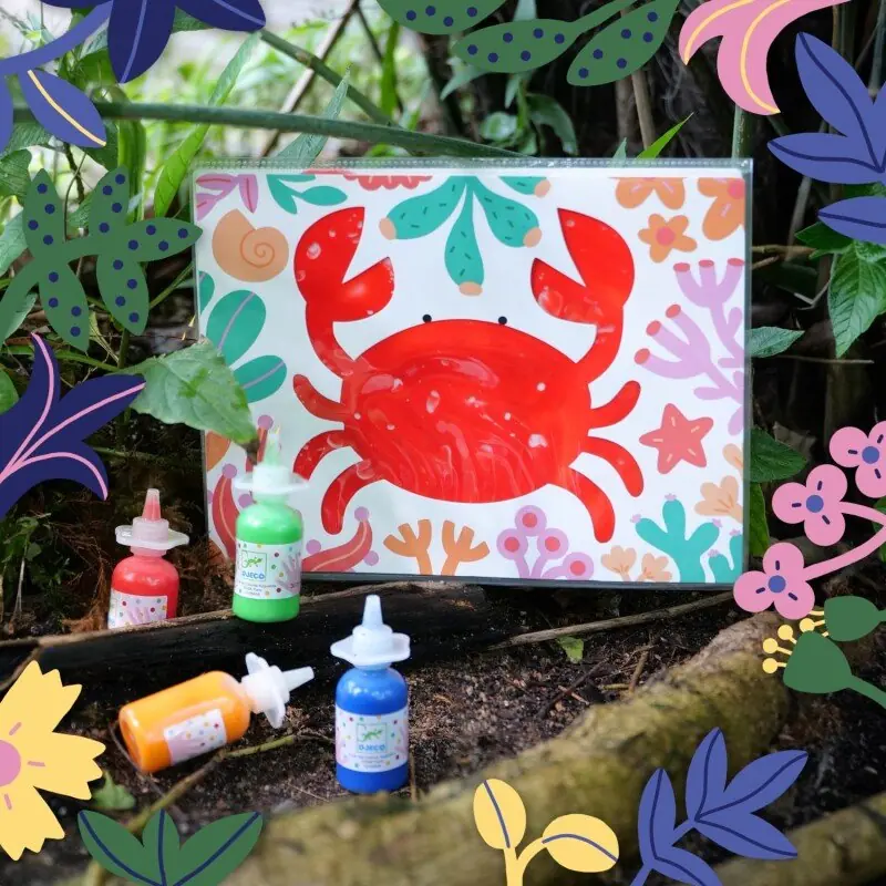 Djeco Krāsošana ar pirkstiņkrāsām - Skaistie dzīvnieki 5