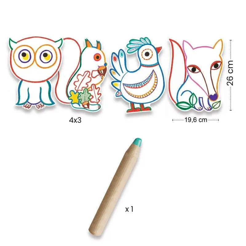 Djeco Krāsošana - Meža dzīvnieki 1