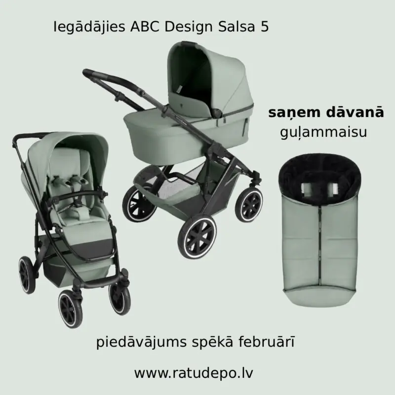 Iegādājies ABC Design Salsa 5 un saņem ziemas guļammaisu dāvanā!