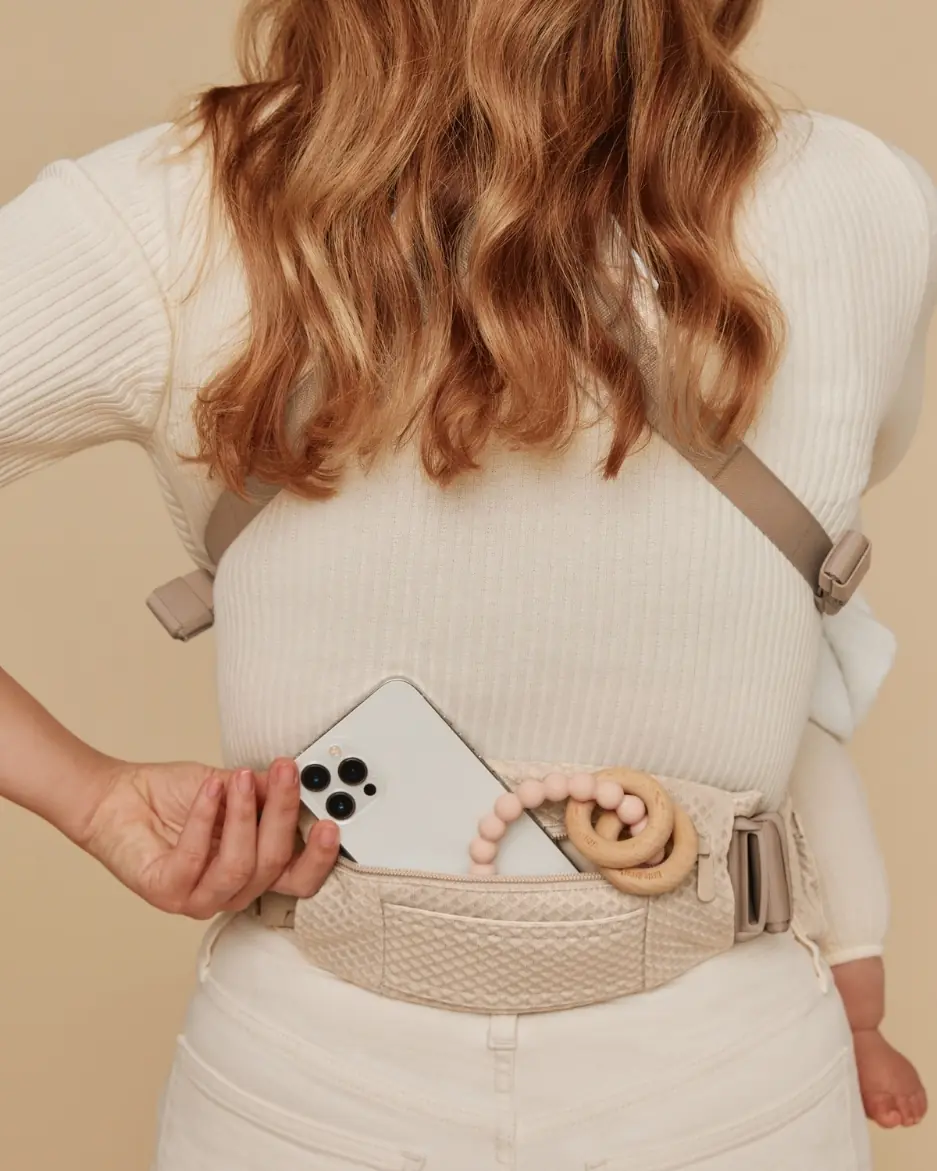 Ergobaby Omni Deluxe Mesh ergosoma natural beige aizmugures kabata