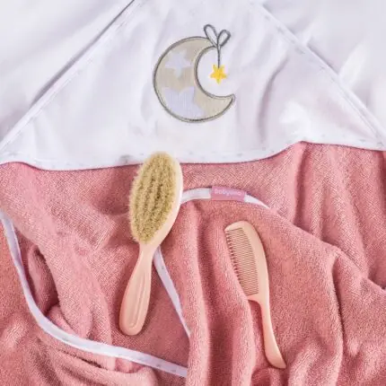 Babyono īpaši mīksta matu suka. Dabīga, īpaši mīksta sariņa, rozā 568/04