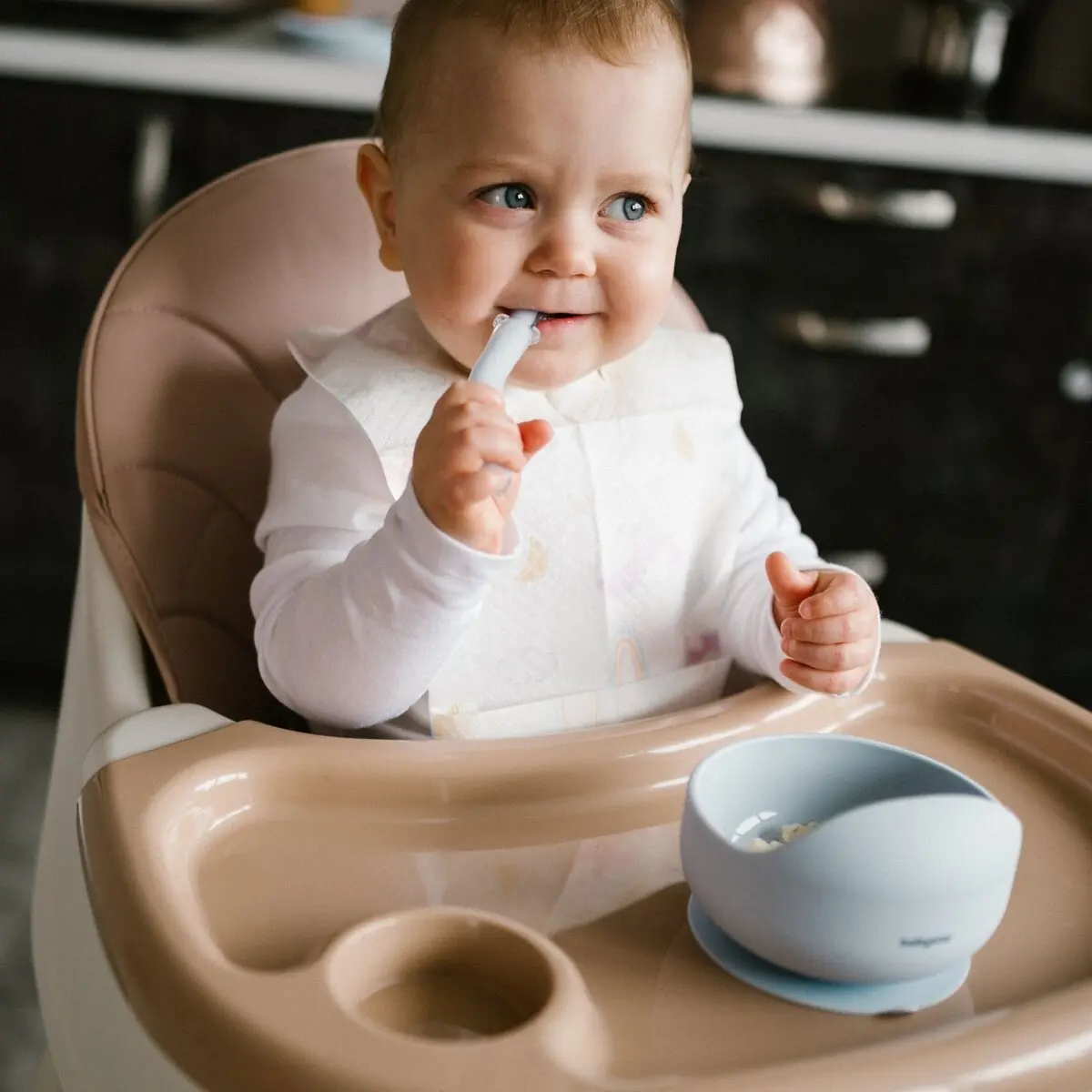 Babyono silikona piesūcekņa bļoda zila 1481/01
