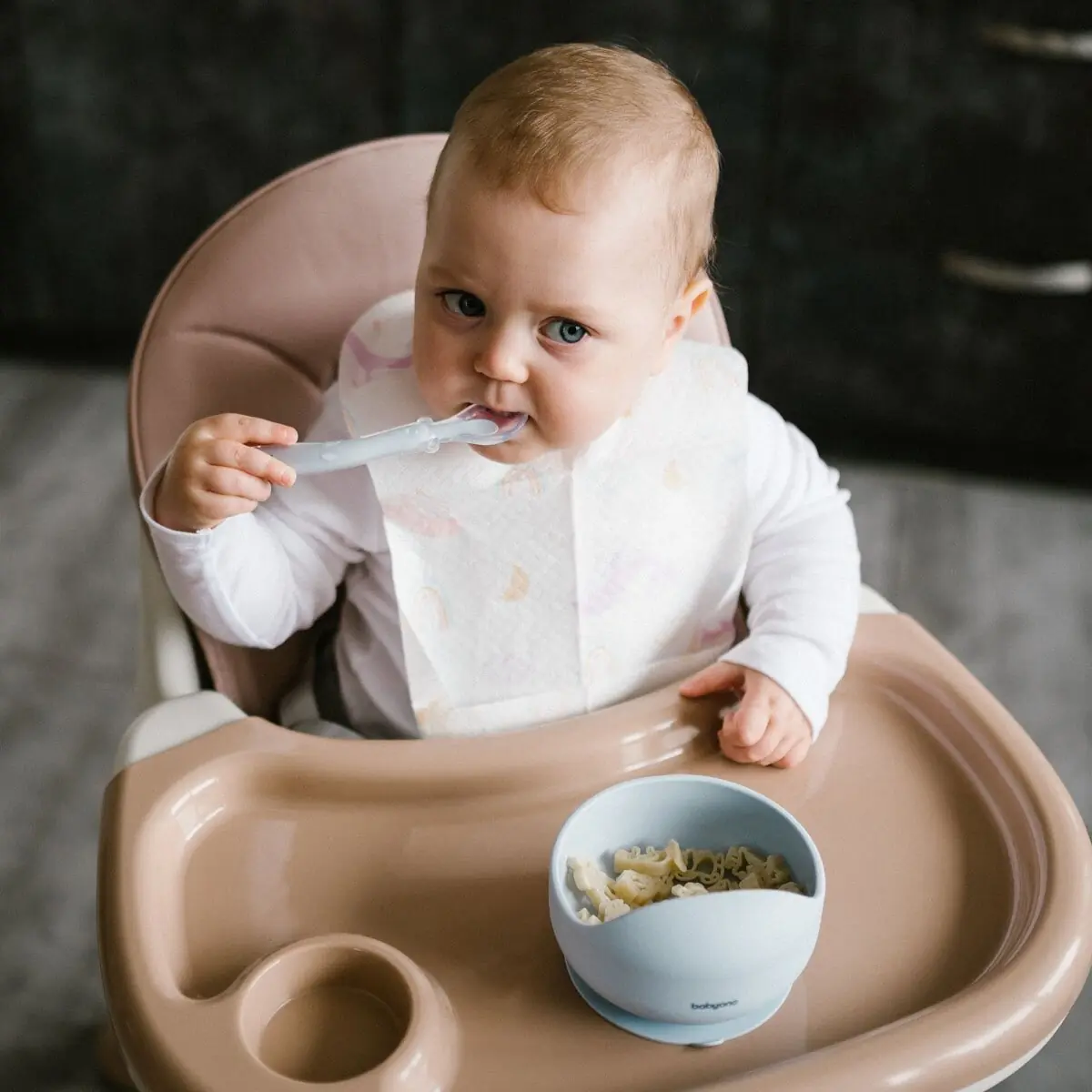 Babyono silikona piesūcekņa bļoda zila 1481/01