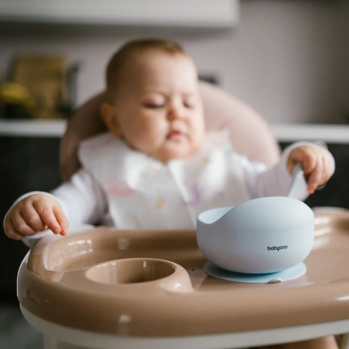 Babyono silikona piesūcekņa bļoda zila 1481/01