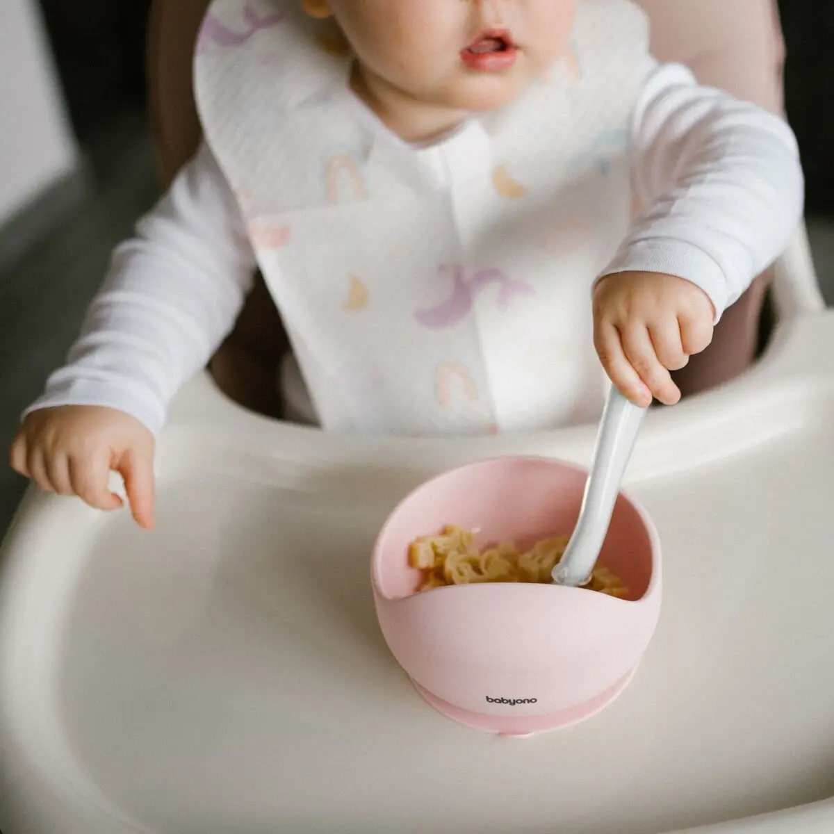Babyono silikona piesūcekņa bļoda rozā 1481/02