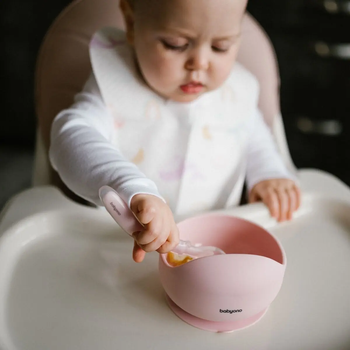 Babyono silikona piesūcekņa bļoda rozā 1481/02