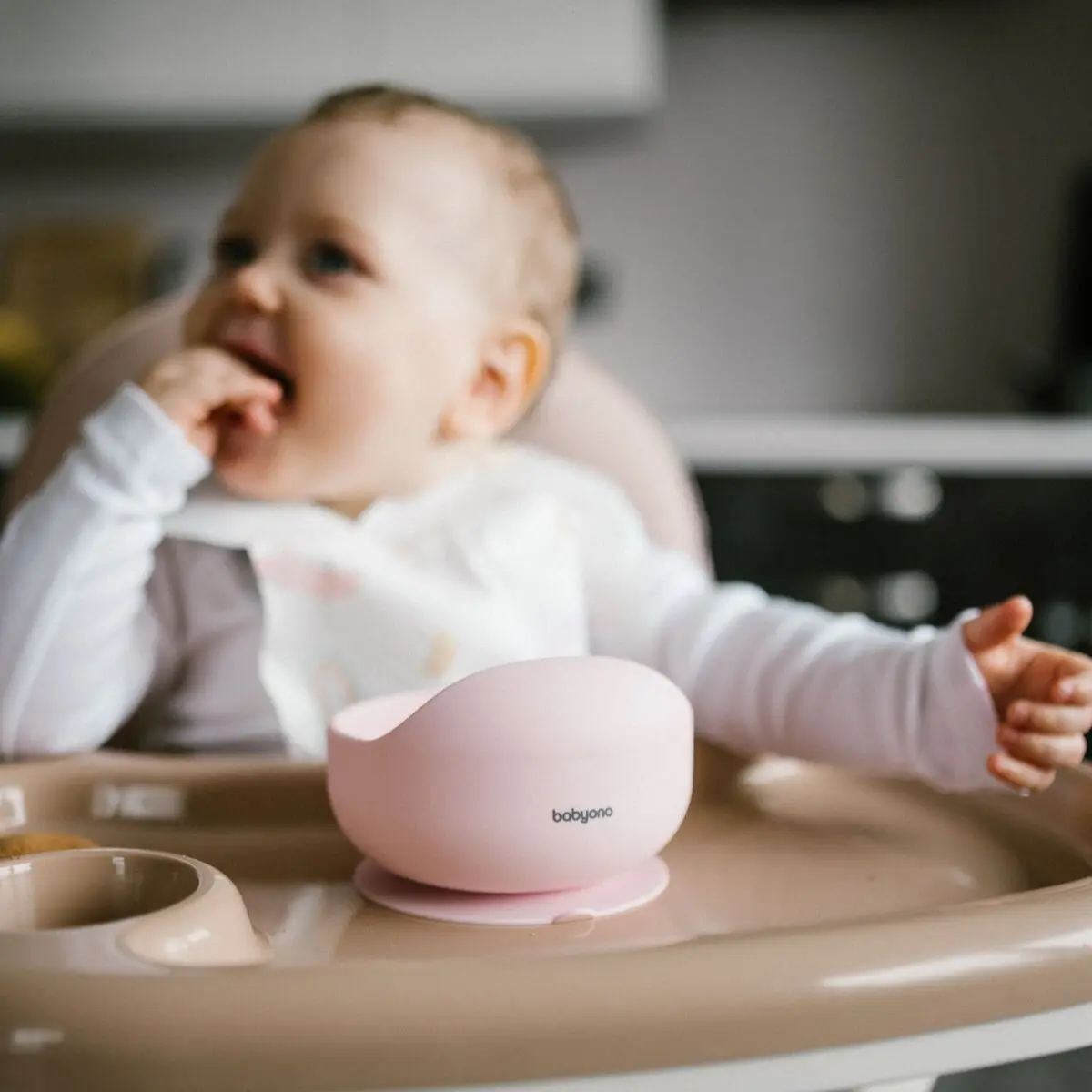Babyono silikona piesūcekņa bļoda rozā 1481/02