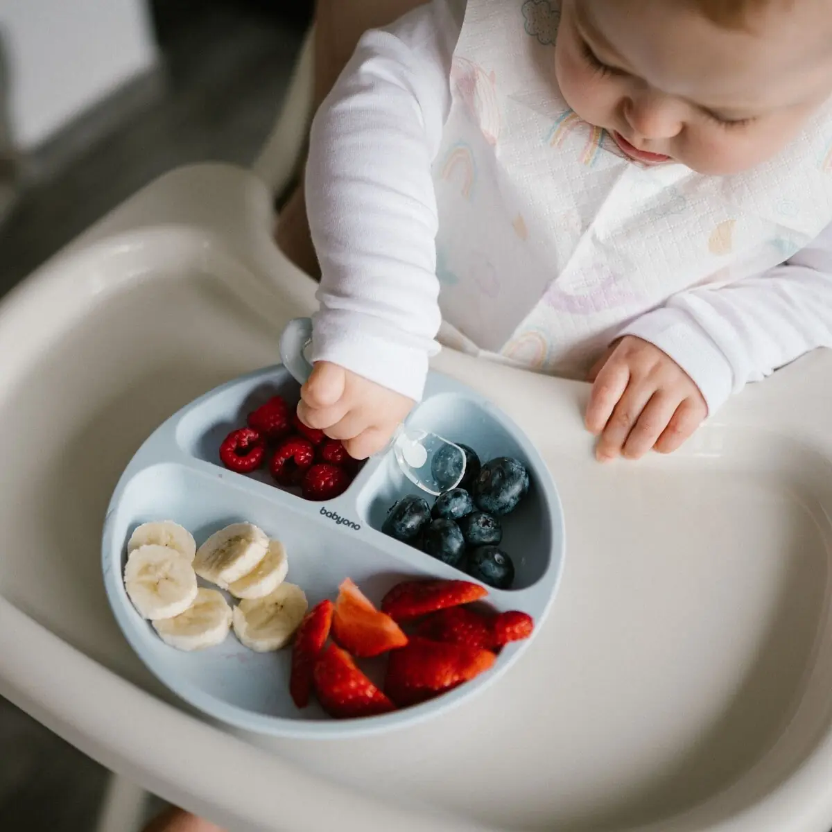 Babyono silikona piesūcekņa bļoda zila 1482/01