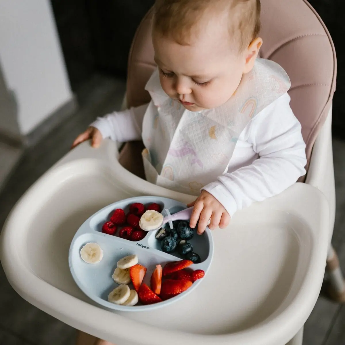 Babyono silikona piesūcekņa bļoda zila 1482/01