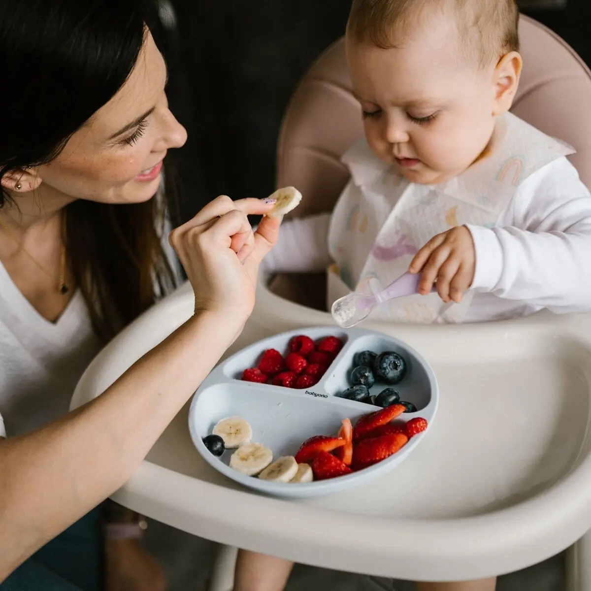 Babyono silikona piesūcekņa bļoda zila 1482/01