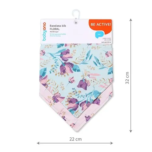 BabyOno bandana priekšautiņš FLORAL, 879/16