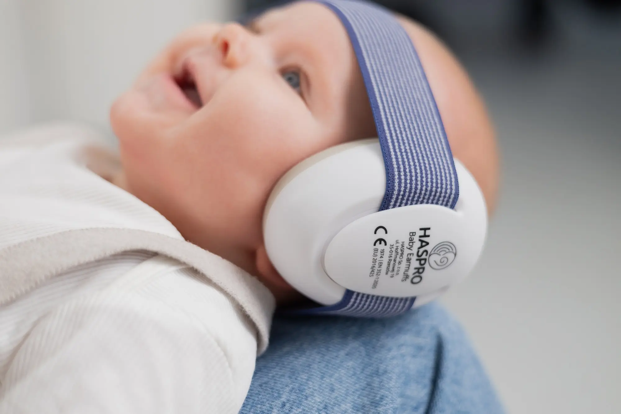 HASPRO baby austiņas rozā zilas BE05B