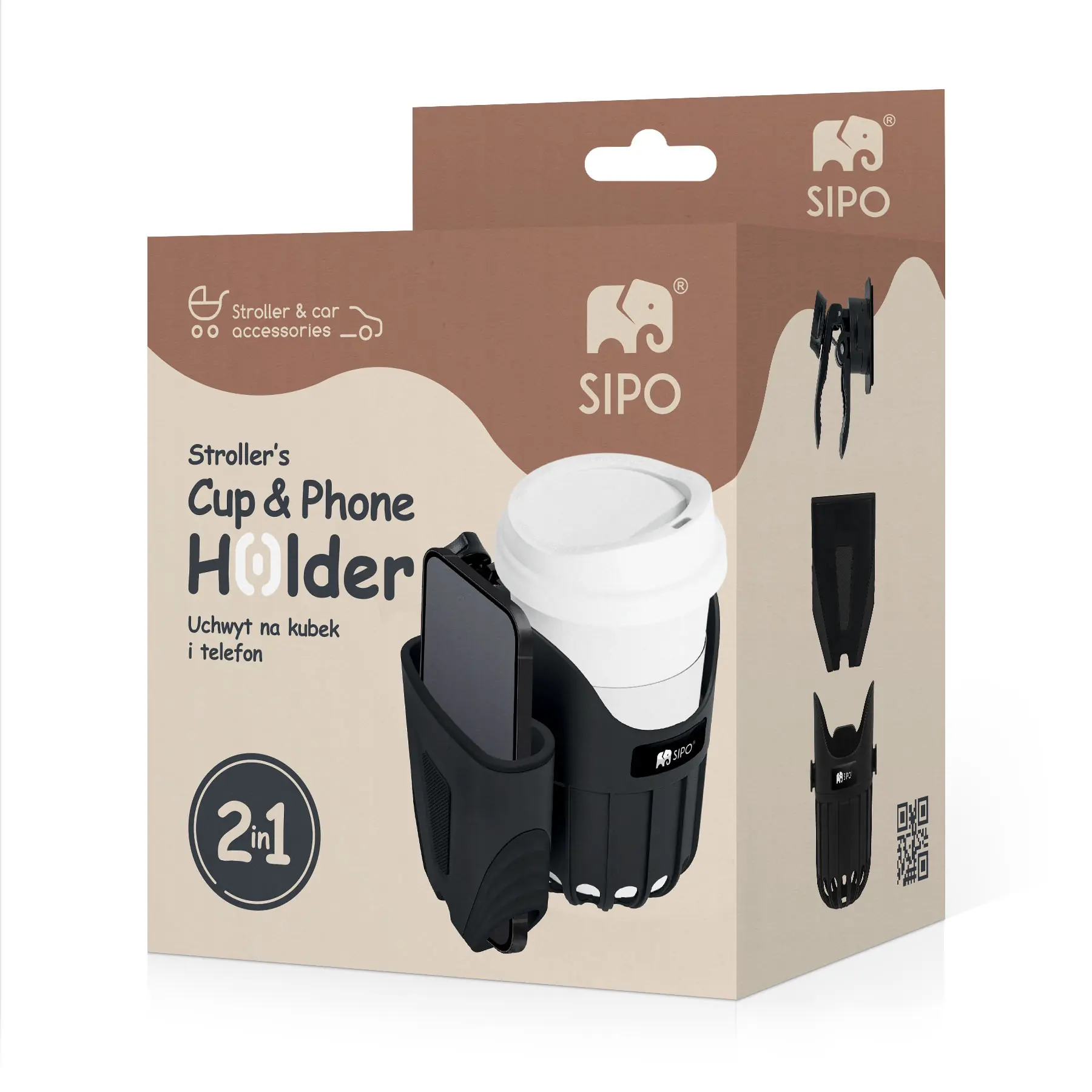 SIPO turētāja krūzīte tālrunim ratiņiem SCA-03